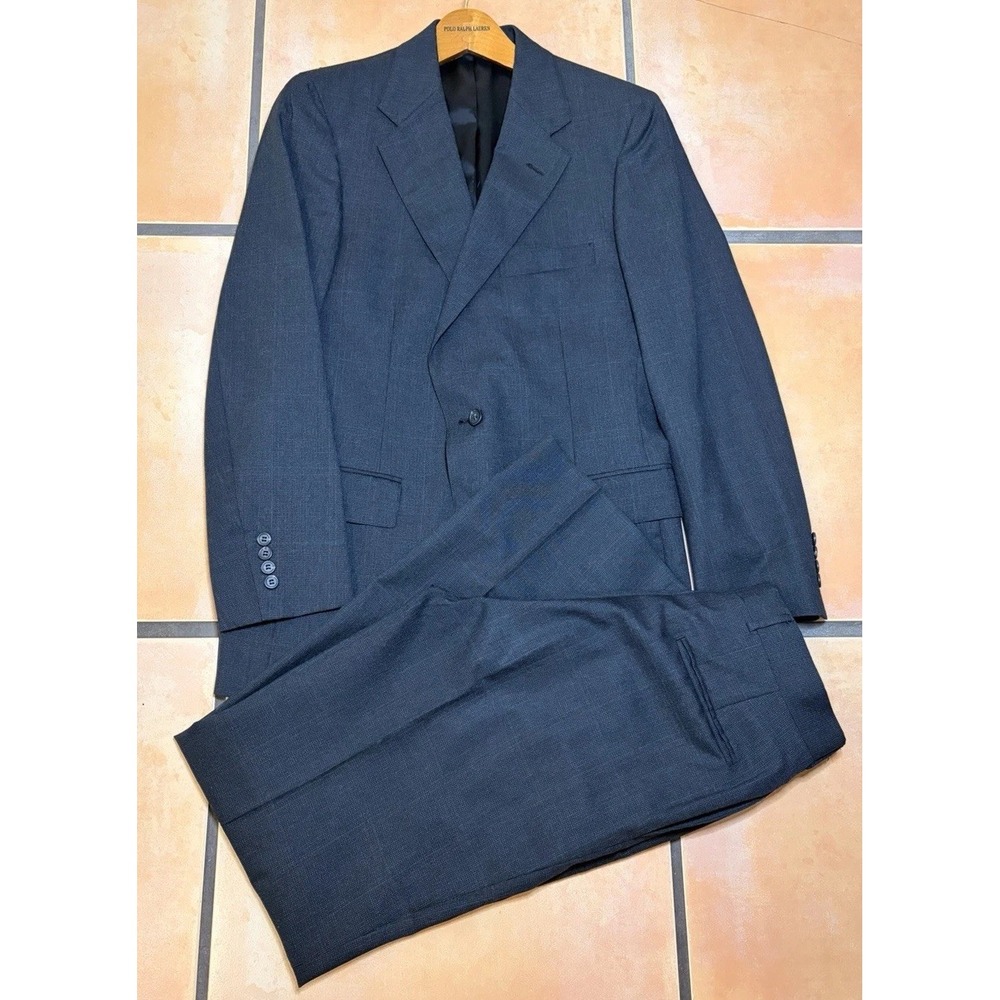 Vintage Ralph Lauren Polo University Club Suit 38R 29 X 32 Navy Blue Wool ACTWU
